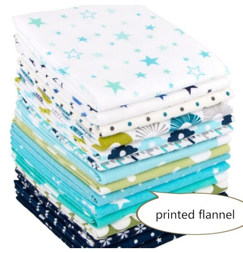 Wholesale 100% Cotton Plaid Flannel Printed Knitted Flannel Fabric For Baby Blanket Pajamas