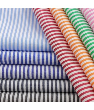 Source Manufacturer High Quality 50S Yarn Dyed 100% Cotton Stripe Fabric For Shirts Dress Pet Suppliers