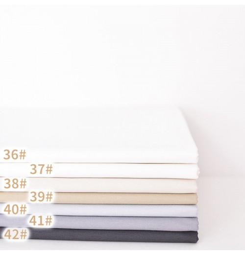 Hot Sale Solid Color White 100% Cotton Fabric for Men's Shirt Poplin Fabric 100% Cotton or Customized Plain Dyed 100m/ Roll