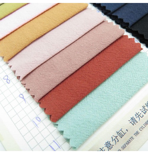 wholesale woven plain style high quality Imitation linen Wrinkle wash 100% cotton fabric for summer jacket, shirt, Pants