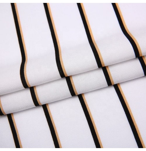 New Fashion Woven Rayon Printed Stripe 100% cotton Poplin fabric For Clothing Price