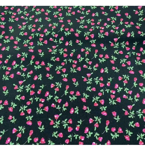 High Quality 100% Cotton Flower Printed Poplin Fabric For Garment With High Cost Performance