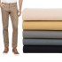 Solid peach 98/2 cotton spandex twill men's pants trousers material fabric